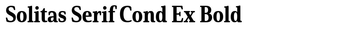 Solitas Serif Cond Ex Bold image
